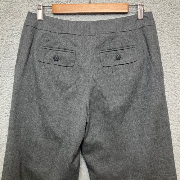 Talbots Wool Pants Women 8 Gray Dress Trousers Chinos Straight Leg Career Office - Picture 6 of 8